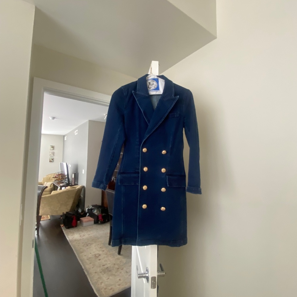 Generation Love denim fitted low cut dress